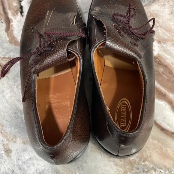 Dexter Golf Shoes Spiked Cleats Brown Leather Kiltie Mens Sz 8D Vintage Pro
