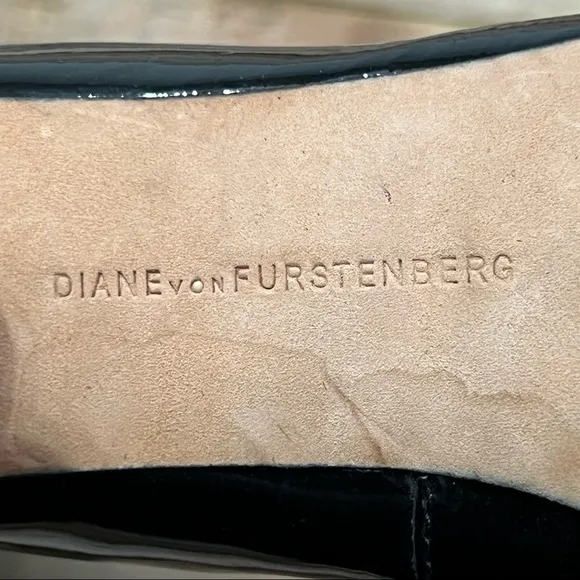 Diane Von Furstenberg Black Suede Heeled Boots