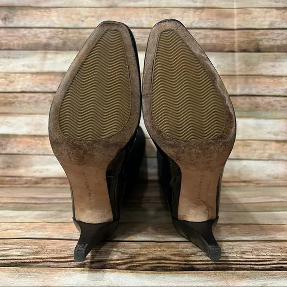 Diane Von Furstenberg Black Suede Heeled Boots