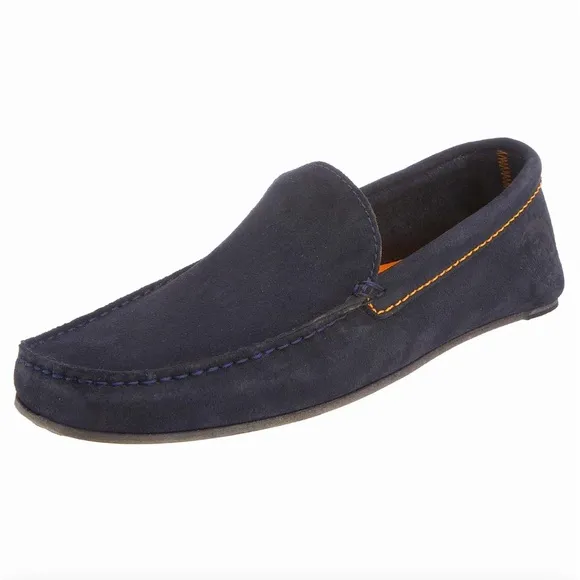 Diesel Onestyle Suede Slip On Loafers Moccasins Shoes Indigo Blue 43/10