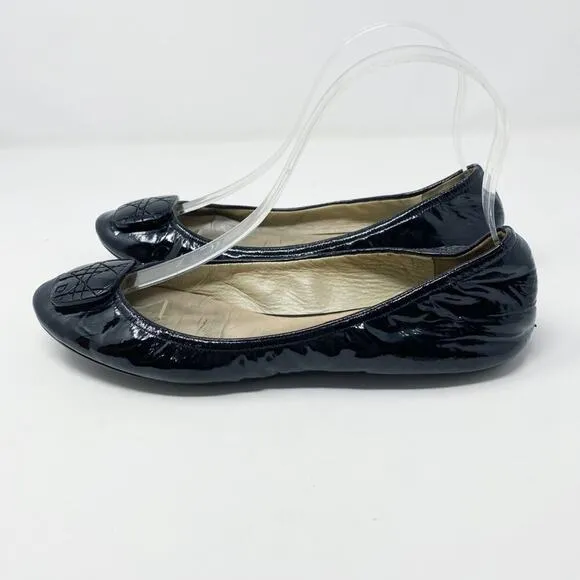 Dior Black Patent Leather Ballet Flats Women's Size 7.5 GUC