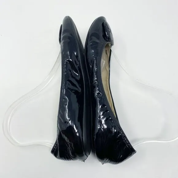 Dior Black Patent Leather Ballet Flats Women's Size 7.5 GUC