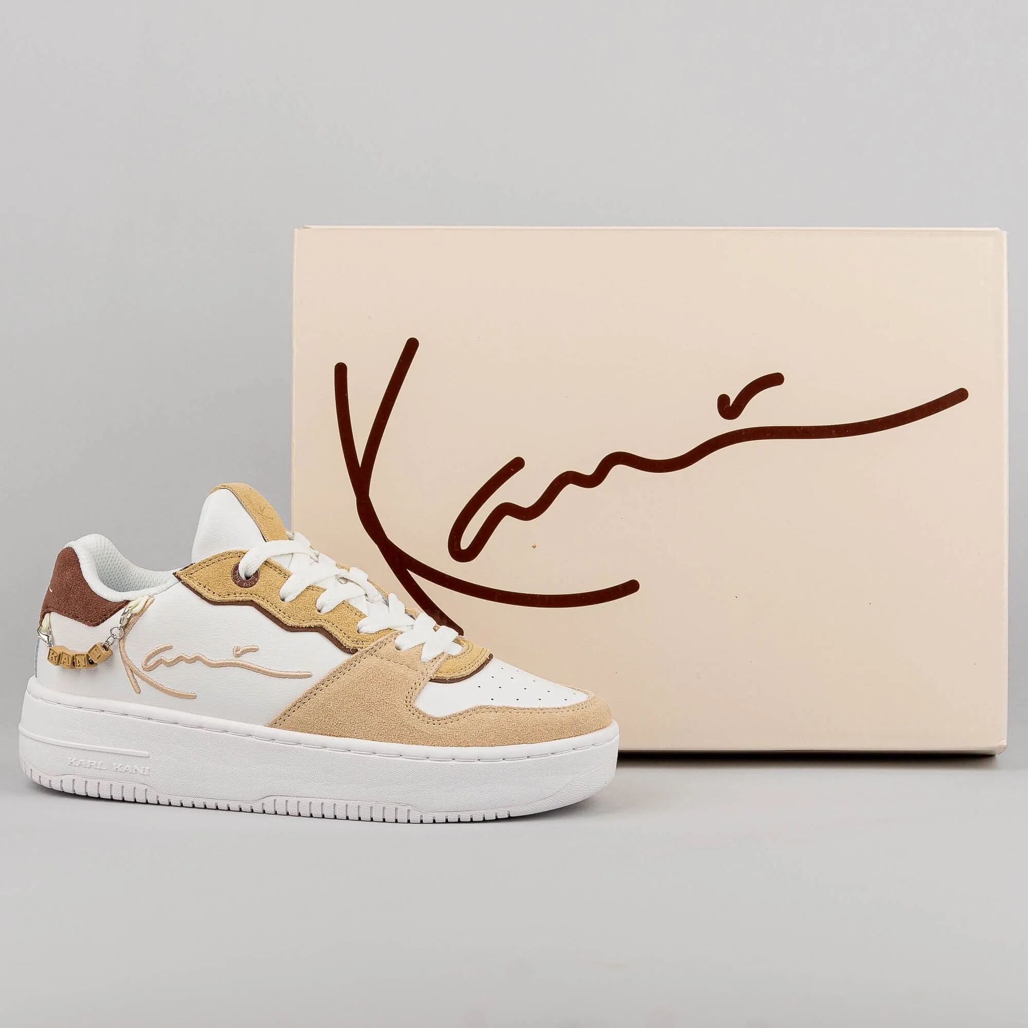 Dámske tenisky Karl Kani Wmns KK Kani 89 UP LOGO PRM Beige/Brown