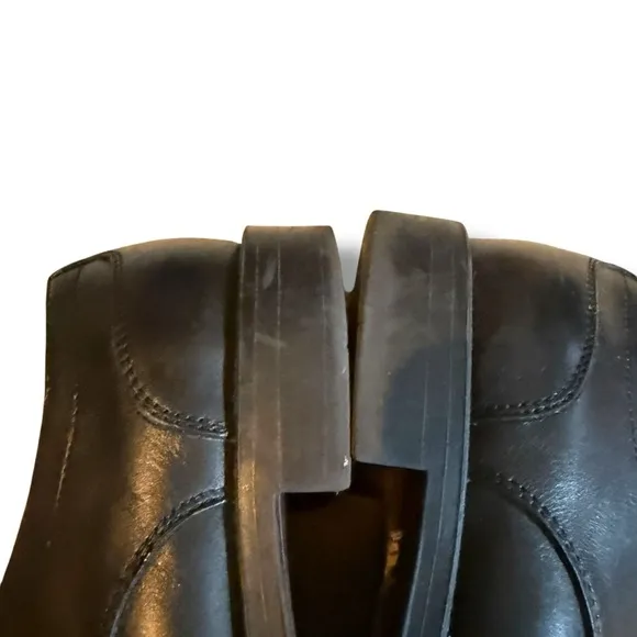 Dockers Premium Men's Leather Dark Brown Oxford Lace Up Dress Shoes Sz 9 Wide