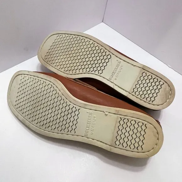 Docksides by Sebago Tan Leather Boat Shoes/Slip On Loafers Size: 10 1/2M