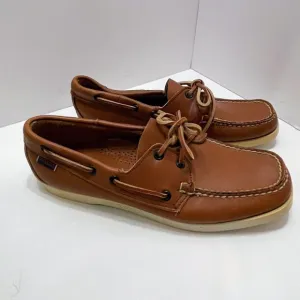 Docksides by Sebago Tan Leather Boat Shoes/Slip On Loafers Size: 10 1/2M