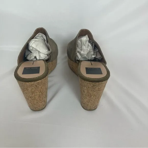 Dolce Vita Bailey Sage Green Suede Wedges Size 9.5