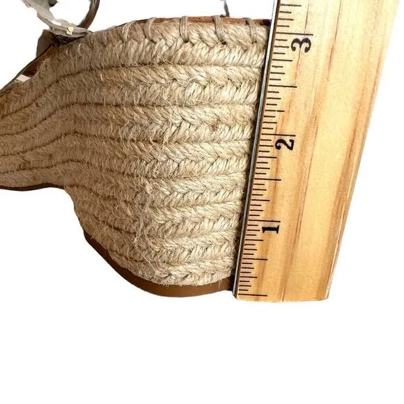 DOLCE VITA Lesly Espadrille Platform Sandal in Tan &amp; Snake Print Women's Sz. 8.5