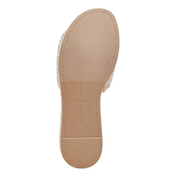 Dolce Vita Women Pazli Espadrille Platform Wedge Slide Sandals Ivory Size 9 1/2