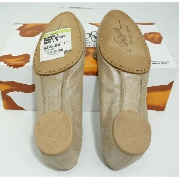 Donald J Pliner Becan Women's Slip On Flats Oxfords Beige Leather US 7 M $225