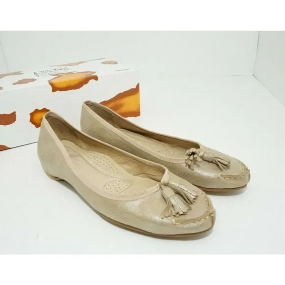 Donald J Pliner Becan Women's Slip On Flats Oxfords Beige Leather US 7 M $225