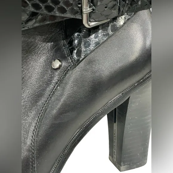Donald J Pliner blacker leather Oli heeled ankle boots women’s size 8