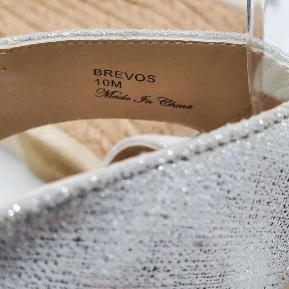 Donald J Pliner Brevos Metallic Strappy Cork Wedge
