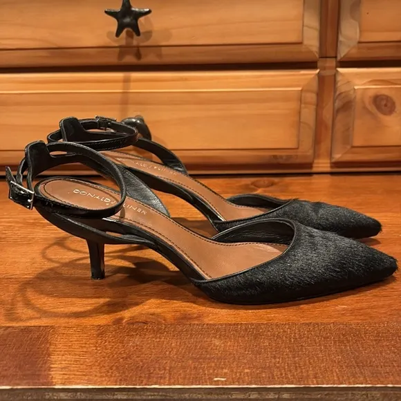 Donald J Pliner Francah 106 Black/black Haircalf/baby Calf Size 8.5M