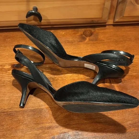 Donald J Pliner Francah 106 Black/black Haircalf/baby Calf Size 8.5M