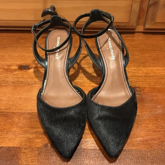 Donald J Pliner Francah 106 Black/black Haircalf/baby Calf Size 8.5M