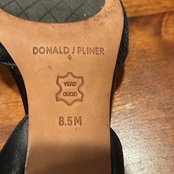 Donald J Pliner Francah 106 Black/black Haircalf/baby Calf Size 8.5M