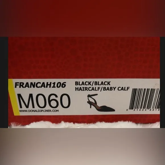 Donald J Pliner Francah 106 Black/black Haircalf/baby Calf Size 8.5M