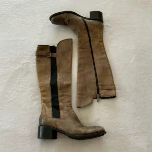 Donald J. Pliner Knee High Tall Zipped Heeled Boots