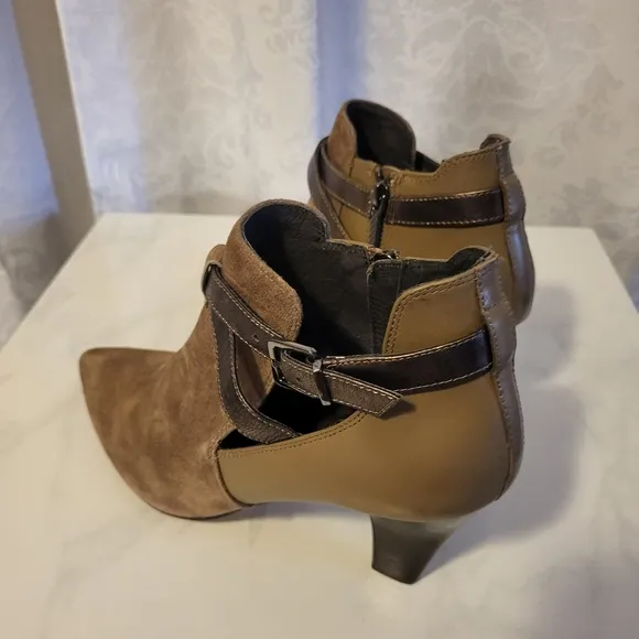 Donald J. Pliner Tamy Vero Cuoio Women Leather, Suede Boots, Size 10M, Tan