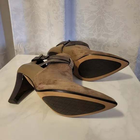 Donald J. Pliner Tamy Vero Cuoio Women Leather, Suede Boots, Size 10M, Tan