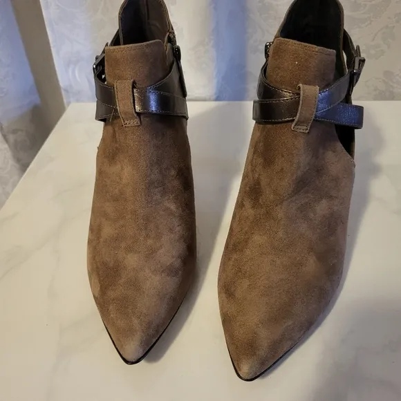Donald J. Pliner Tamy Vero Cuoio Women Leather, Suede Boots, Size 10M, Tan