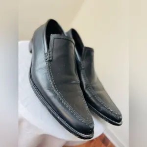 DONALD PLINER MEN’S BLACK LEATHER SHOES SIZE 8.5