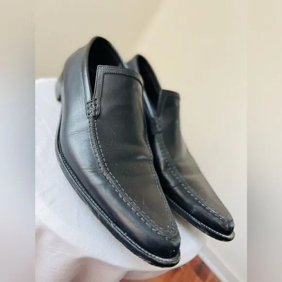 DONALD PLINER MEN’S BLACK LEATHER SHOES SIZE 8.5