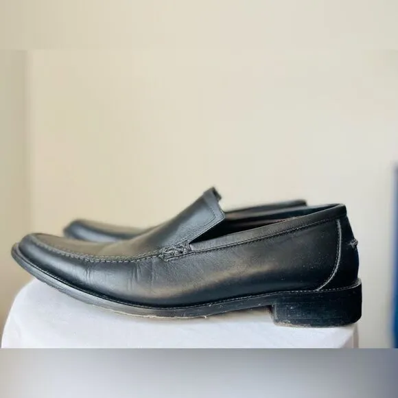 DONALD PLINER MEN’S BLACK LEATHER SHOES SIZE 8.5