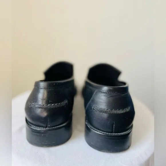 DONALD PLINER MEN’S BLACK LEATHER SHOES SIZE 8.5