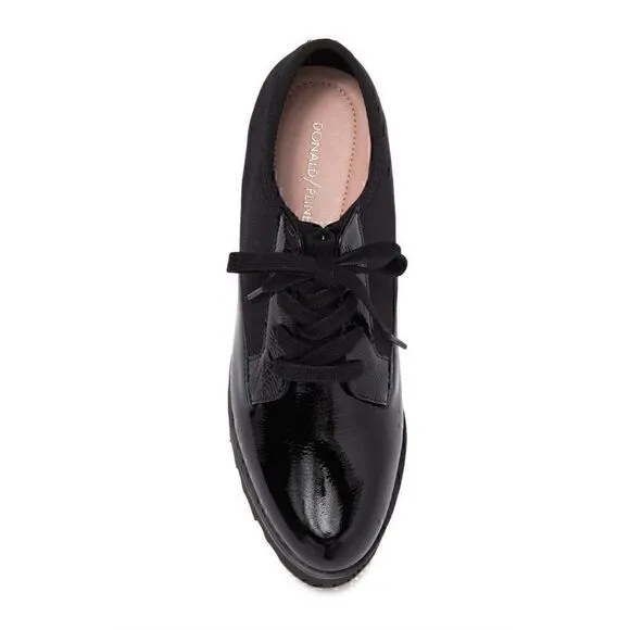 Donald Pliner NEW Elee Black Crepe Oxford Shoes