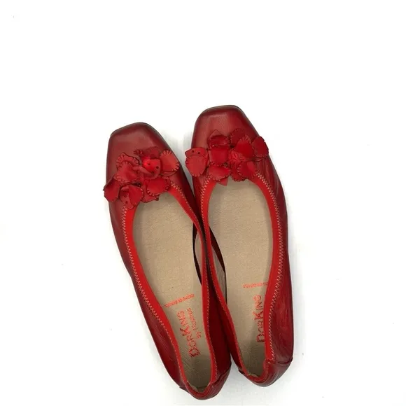 Dorking by Fluchos Leather Flower  Top Flats Sz 40