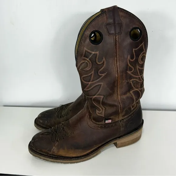 DOUBLE H mens round toe cowboy boots