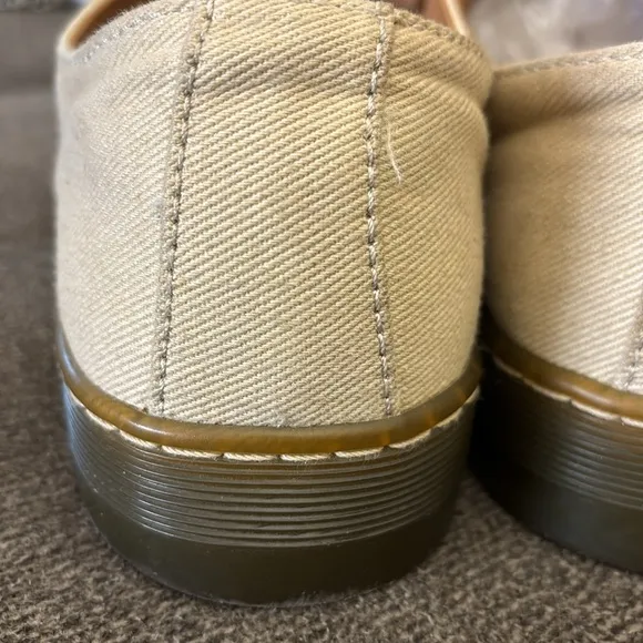 Dr. Doc Martens Delray Men’s Derby Canvas Beige Oxford Shoes Size