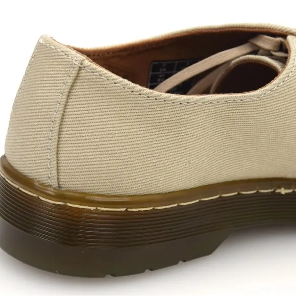 Dr. Doc Martens Delray Men’s Derby Canvas Beige Oxford Shoes Size