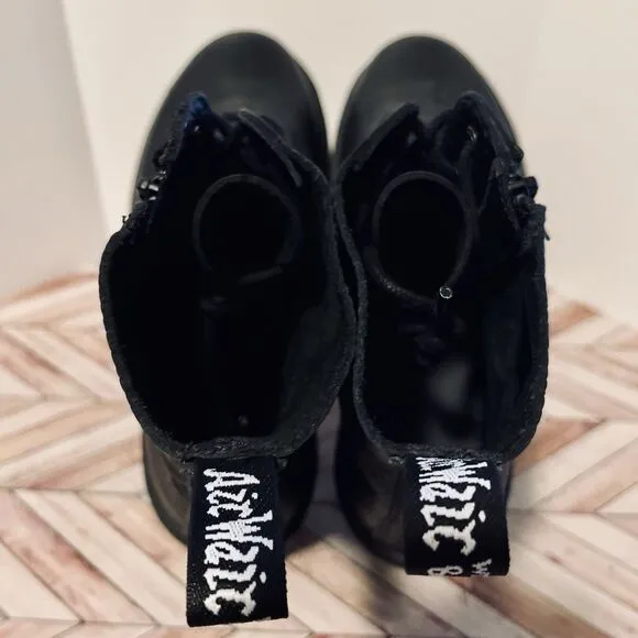 Dr. Martens 1460 Mono Pascal Zip Women 9 Black Virginia Soft Supple Leather $170
