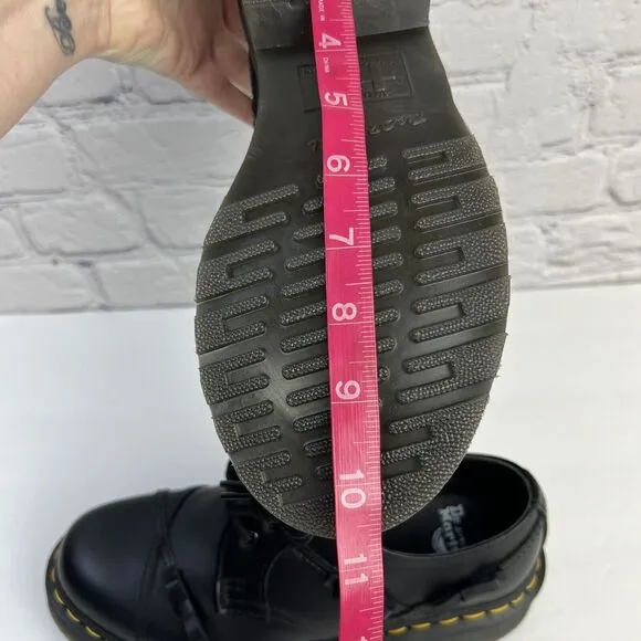 Dr. Martens 1461‎ Bow Oxford Women's Black Smooth Leather Lace Up Shoes Size 6