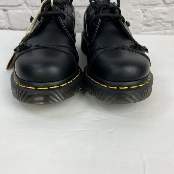 Dr. Martens 1461‎ Bow Oxford Women's Black Smooth Leather Lace Up Shoes Size 6