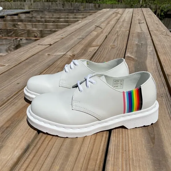 Dr. Martens 1461 Gay Pride Leather Lace Up Oxford Shoes