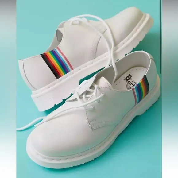 Dr. Martens 1461 Gay Pride Leather Lace Up Oxford Shoes