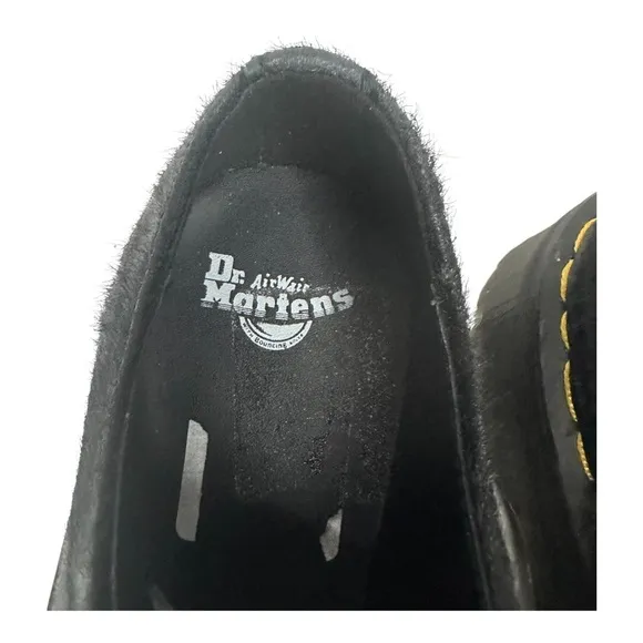 Dr. Martens 1461 Hair-on Platform Shoes in Black   Sz: 7