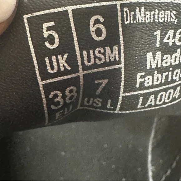 Dr. Martens 1461 Hair-on Platform Shoes in Black   Sz: 7