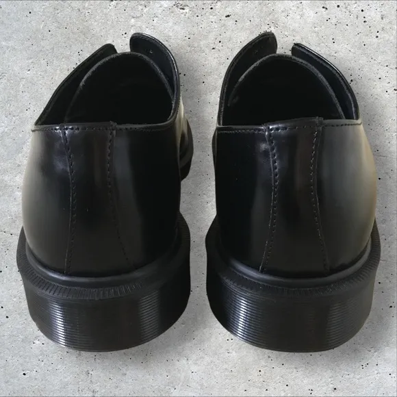 Dr. Martens 1461 Made in England- Black-Polished Smooth Leather Shoes
