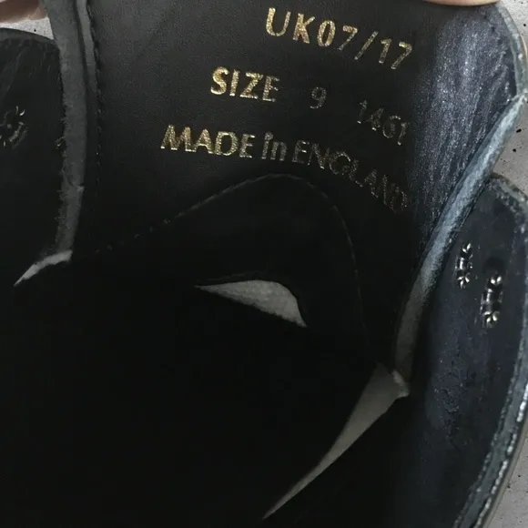 Dr. Martens 1461 Made in England- Black-Polished Smooth Leather Shoes