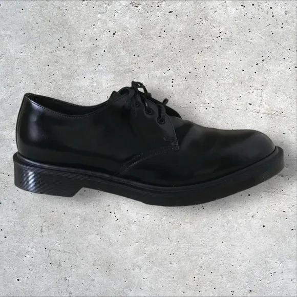 Dr. Martens 1461 Made in England- Black-Polished Smooth Leather Shoes