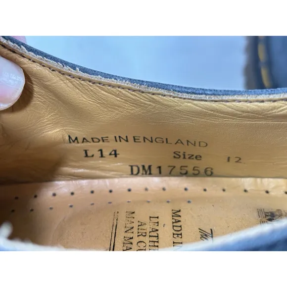 Dr Martens 1461 Made in England Nubuck Leather Oxford Shoes size 12