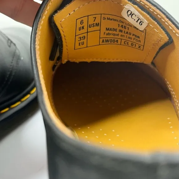 Dr. Martens 1461 Smooth Leather Oxford Unisex Black Shoes US 7 Men 9 Women