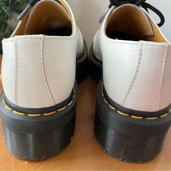 Dr. Martens 1461 SMOOTH White LEATHER PLATFORM Oxford Shoes Women’s 8 Mens 7
