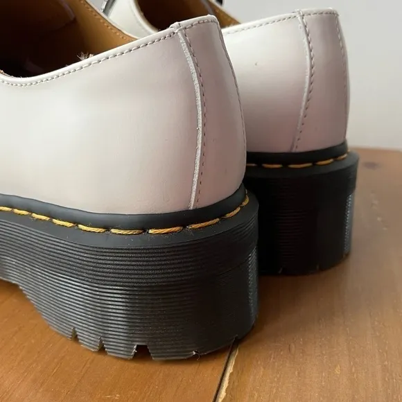 Dr. Martens 1461 SMOOTH White LEATHER PLATFORM Oxford Shoes Women’s 8 Mens 7