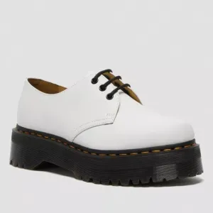 Dr. Martens 1461 SMOOTH White LEATHER PLATFORM Oxford Shoes Women’s 8 Mens 7